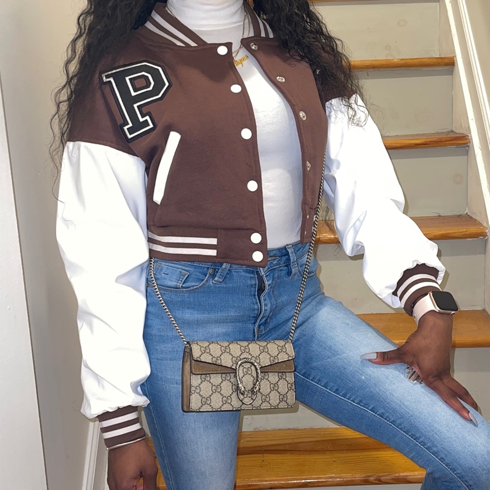 Chocolate PLT bomber jacket, worn once. Cute & comfy. Great condition